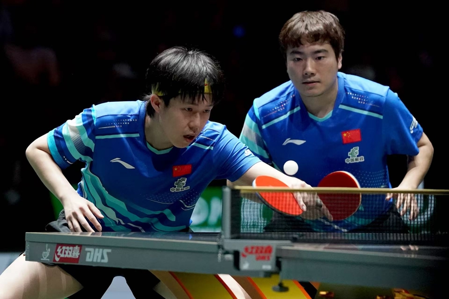 组图：王楚钦单打输球双打取分 中国队8-4德国七连胜_混合团体赛制特点及中国乒乓球队备战策略_2025国际乒联混合团体世界杯中国队8比4战胜德国队孙颖莎王楚钦表现分析