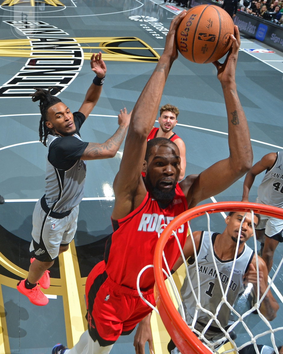 NBA回放全场录像高清：常规赛|杯赛火箭vs马刺（11月8日）文班亚马隔扣杜兰特引爆全场