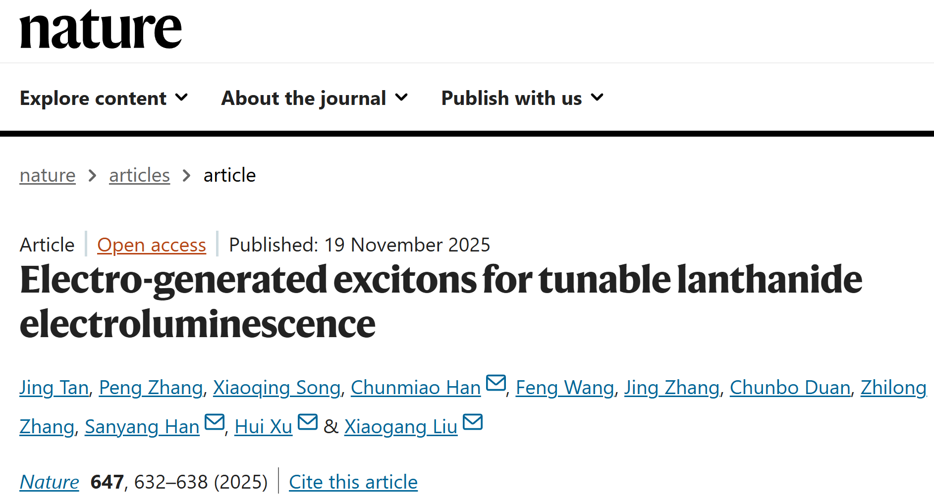 中国科研团队发布稀土材料最新成果_有机半导体敏化策略_稀土纳米晶电致发光