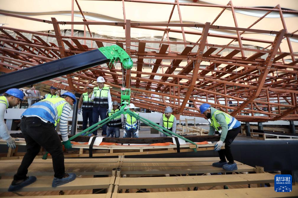 大埃及博物馆胡夫太阳船展厅修复_大埃及博物馆第二艘太阳船启动安装_胡夫第二艘太阳船组装工作