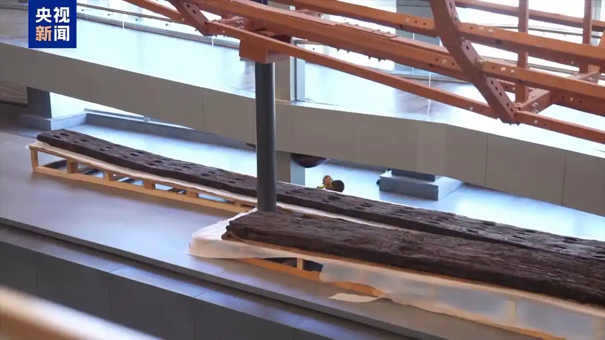 胡夫法老太阳船安装工程_大埃及博物馆胡夫太阳船展厅_大埃及博物馆第二艘太阳船启动安装