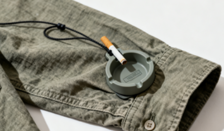 男装店用烟灰缸做吊牌后退货减少