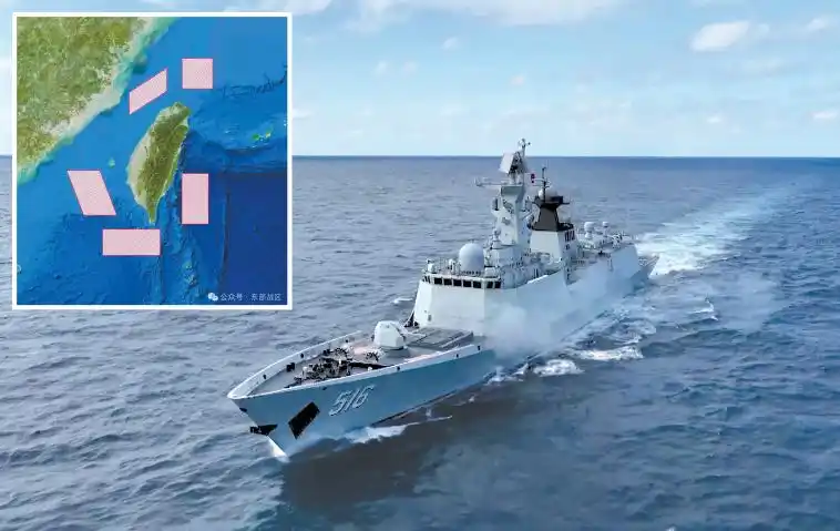 解放军对台岛南部海域实弹射击_东部战区远程火力实弹射击_台岛北部海域军事演习