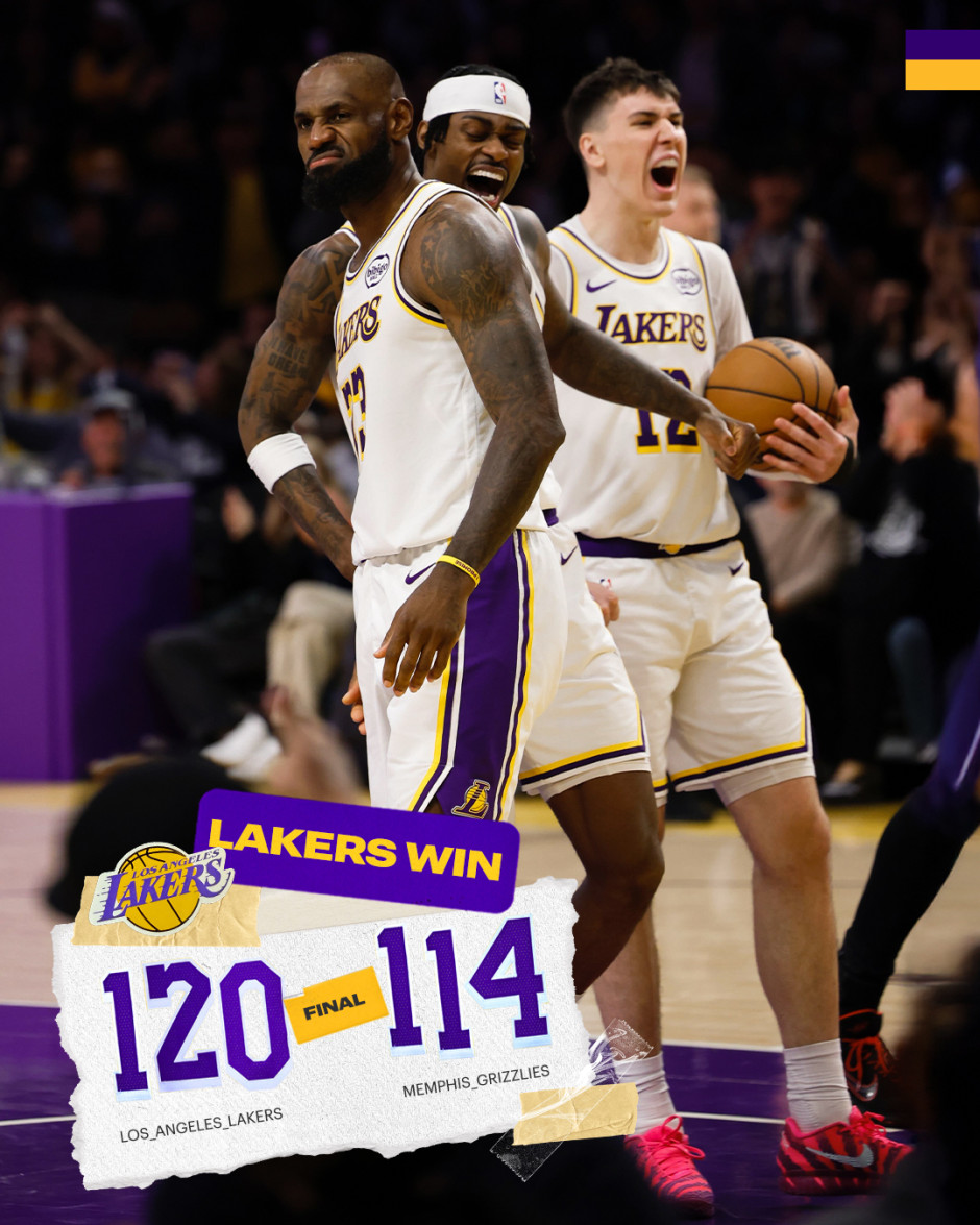 NBA回放全场录像高清：常规赛灰熊vs湖人（1月5日）东契奇36+9+8