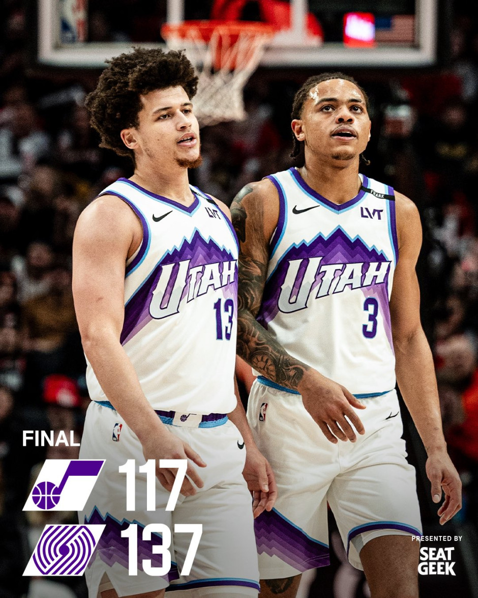 NBA常规赛录像回放完整版-爵士vs开拓者全场回放（1.6）杨瀚森末节登场贡献4分