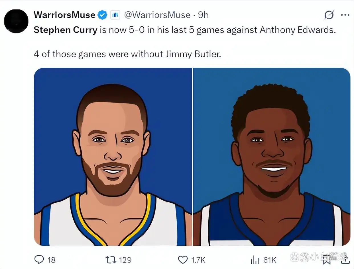 勇士vs森林狼_库里末节下场原因_库里26分爱德华兹空砍32+11 勇士大胜森林狼