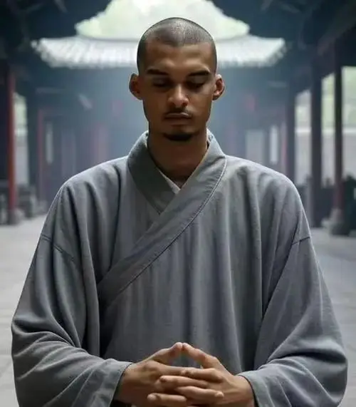 组图:文班亚马身穿绿色僧袍步入比赛球馆_文班亚马少林闭关修行_文班亚马禅意体验