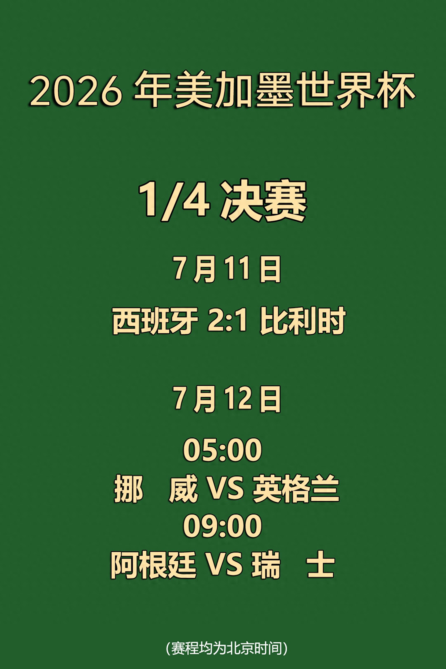 世界杯播报丨西班牙队晋级 四强明日将全部产生