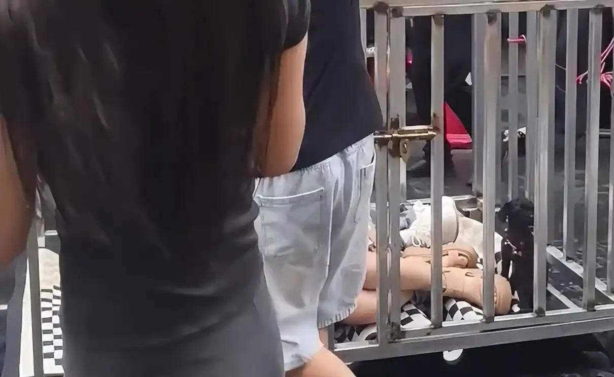“多人将两女子关铁笼游街”系摆拍_湖南汨罗多人关铁笼游街 警方通报 何某被刑拘 龚某某被行政拘留